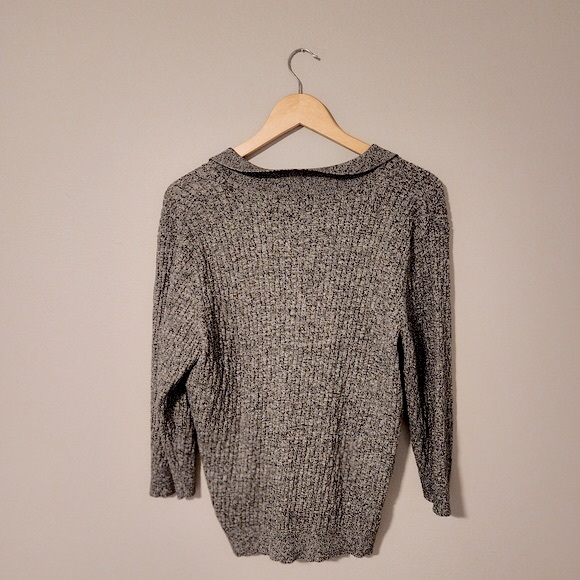 ✨2 for $5✨ Karen Scott Heathered Gray 3/4 Length Sweater Size Large - Picture 4 of 5